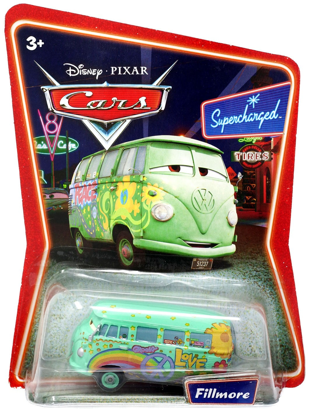 Disney Pixar Cars Glow Racers Fillmore Toy Vehicle - Glows In The