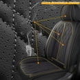 thumbnail image 3 of JIAMAOXIN Car Seat Cover Apply To Front Seat Universal Sedan SUV Truck Front 2-Seats BLACK Faux Leather, 3 of 5