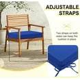 thumbnail image 2 of Outdoor Chair Cushions Set of 4 for Patio Furniture, Water-Resistant Square Corner Patio Chair Cushions with Ties, High Density Foam Outdoor Seat Cushion, 18.5" X 16" X 3", Royal Blue, 2 of 10