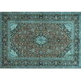 thumbnail image 1 of Ahgly Company Indoor Rectangle Persian Light Blue Traditional Area Rugs, 8' x 10', 1 of 4