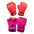 thumbnail image 2 of Guantes de boxeo Cola 2 pares de entrenamiento para niños cuero de PU rosa y rojo, 2 of 8