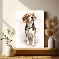 thumbnail image 6 of Beagle Dog Portrait Canvas Print Wall Art for Living Room Bedroom Office Hallway Apartment Decor, 6 of 8