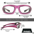 thumbnail image 3 of Bikershades Pink Frame Women Small Transitional Motorcycle Photochromic Day Night Sunglass Hard Case, 3 of 5
