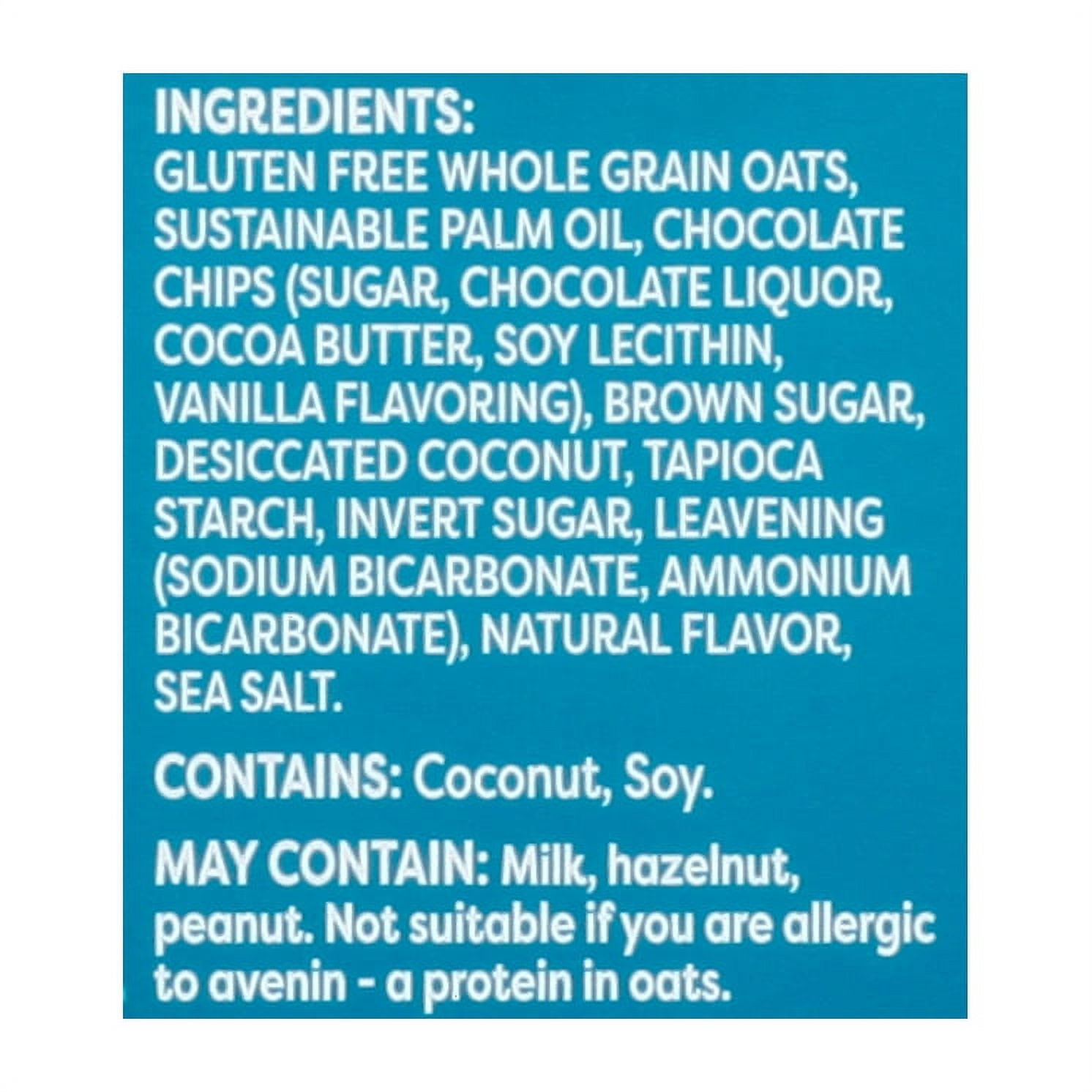 Nairn's Biscuits Chocolate & Coconut Breakfast Bar Cookie, Case of 6-5.64 oz