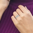thumbnail image 3 of SZUL Women's 3 Carat TW Three Stone Lab Grown Diamond Ring in 14K White Gold, 3 of 5