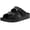 Black, variant on Mens Double Strap EVA Slide Sandals Sole Flat Casual Comfort Shoes