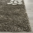 thumbnail image 3 of SAFAVIEH Florida Davin Floral Shag Area Rug, Smoke/Beige, 8' x 8' Square, 3 of 7