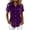 Purple, variant on BLVB Women's Velvet Button down Shirts Sequin Splicing Short Sleeve Tops Casual Fashion Collared Shirts for Party Club