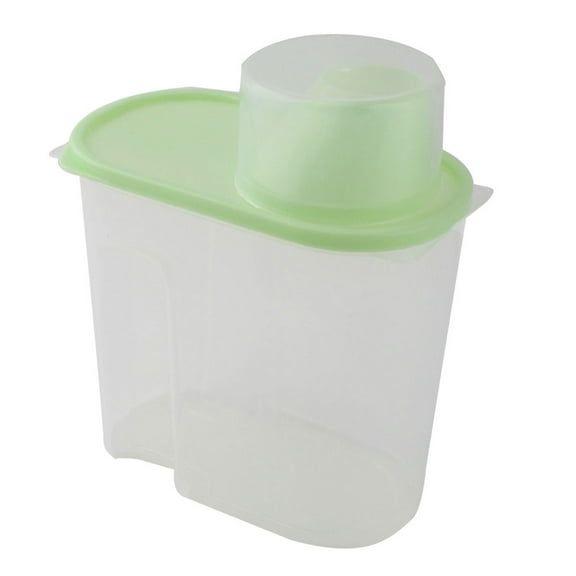 Unique Bargains Family Kitchen Plastic Sugar Rice Food Fresh Storage Box Container Green
