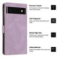 thumbnail image 5 of Wallet Case for Google Pixel 6, PU Leather Flip Case Card Slots Holder, Anti-falling Anti-fingerprint Classic Kickstand Book Folding Folio Cover with Wrist Strap for Google Pixel 6, Purple, 5 of 10