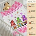 thumbnail image 3 of Easter Gnome 3 Blanket Lightweight Cozy Super Soft Flannel Fleece Throw Big Twin Blankets Home Decor for Bed Living Room 80"x60" Queen for Adult, 3 of 6