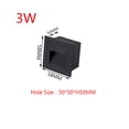 thumbnail image 3 of Lámpara de pared LED regulable de 3 W, 5 W y 7 W, luz de escalera de aluminio, lámpara de paso LED empotrada, lámparas de esquina de pared para caminos, CA 85-265 V, luz de pared CC 12 V, 3 of 5