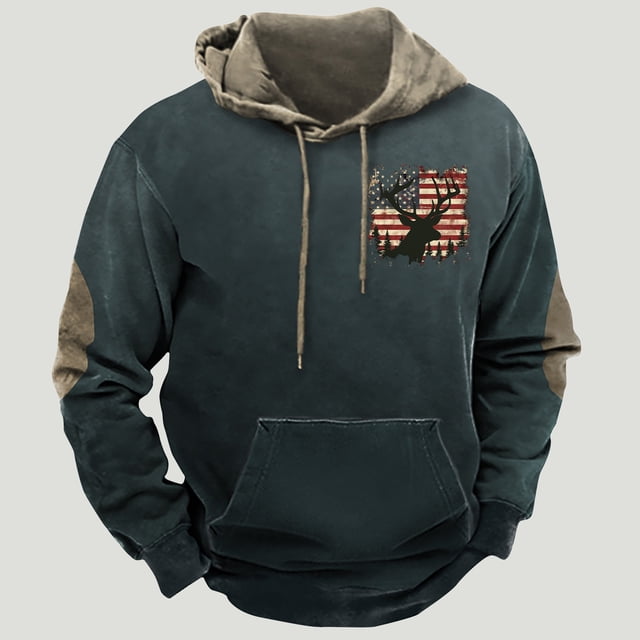Styesk Sweatshirts pour Hommes Mode Décontractée Confortable à Manches Longues Sweat à Capuche Imprimé