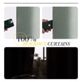 thumbnail image 6 of NICETOWN Full Blackout Linen Curtain for Kitchen, Grommet Energy Smart & Noise Blocking Out Blackout Drapes for Bedroom, Sage Green, 2 Panels, 52" W x 63" L, 6 of 8