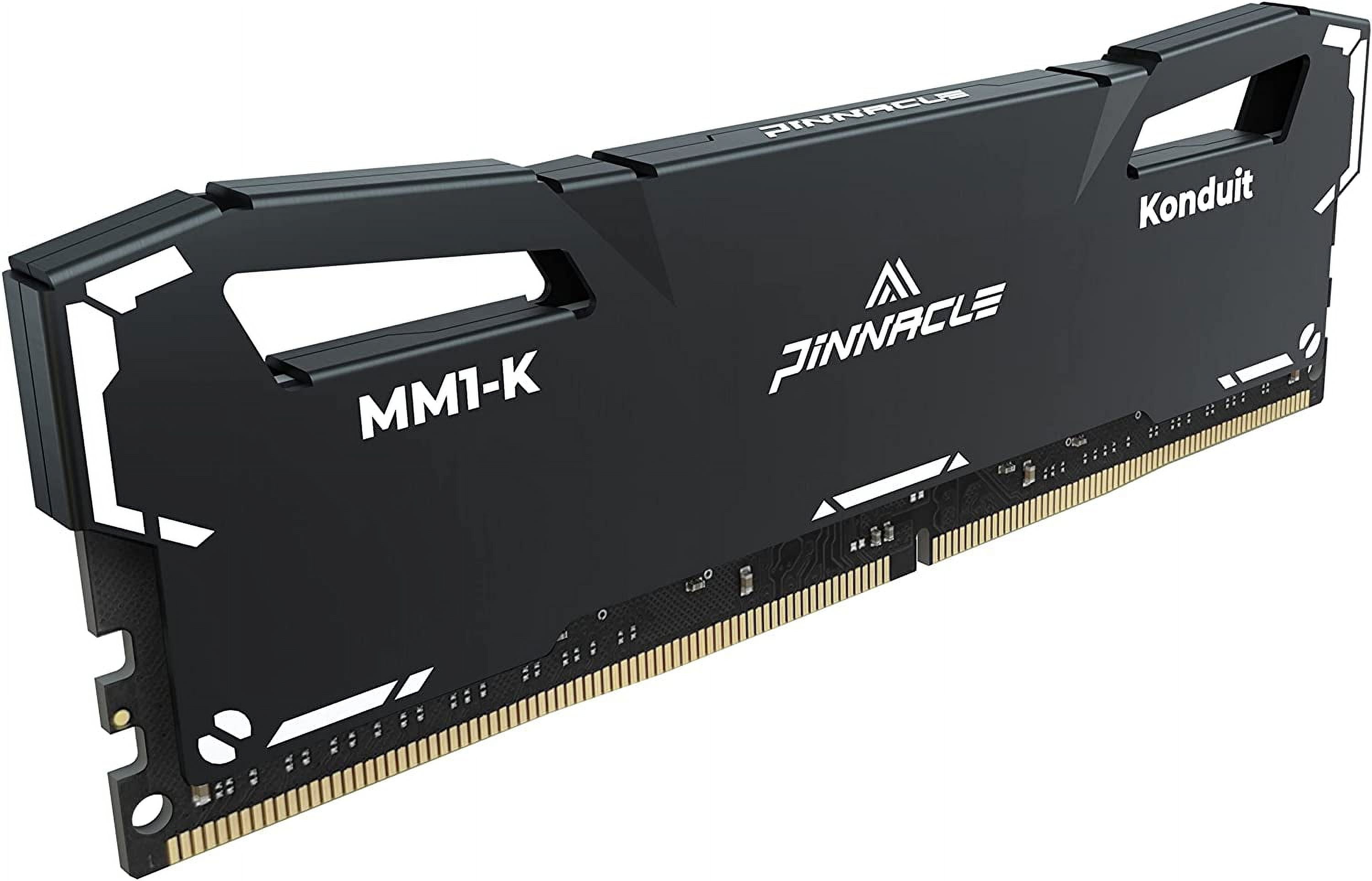 Timetec Pinnacle Konduit 32GB KIT(2x16GB) DDR4 3200MHz PC4-25600 CL16-20-20-40 XMP2.0 Overclocking 1.35V Dual Rank Compatible for AMD and Intel Desktop Gaming PC Memory Module - Black