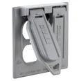 thumbnail image 2 of Bell Outdoor Duplex Outlet Plate - Aluminum, Gray, Powder-Coated - 4 Pack, 4.53 In., 2 of 2