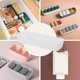 thumbnail image 5 of Caja de almacenamiento Rectangular de plástico Cajón de escritorio Estuche de cosméticos Organizador de papelería Contenedor de calcetines Almacenamiento y organización del hogar Blanco METRO Billuyoard HA003019-02, 5 of 6