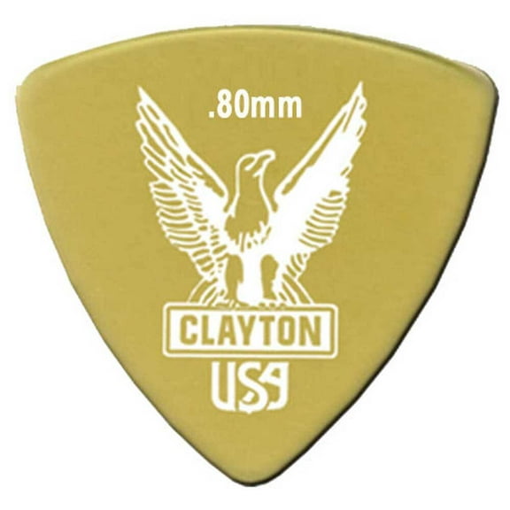 Clayton Ultem Rounded Triangle Guitar Picks - .80mm - 12-pack