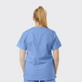 thumbnail image 5 of SPECTRUM UNIFORMS Scrub Tops Medical Unisex V-Neck Yoga Soft Fabric Medical Professionals Hospital and Lab Workwear Nurse Top Ceil Blue, 5 of 5