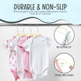 thumbnail image 3 of Techzoo Premium Baby Velvet Hangers 55 Pack – 11.8" Non Slip Felt Cloth Hangers for Closet – Ultra Slim, Space Saving Baby Clothes Hangers with 360° Swivel Hook Infant Hangers – Beige, 3 of 8