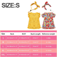 thumbnail image 2 of Dinheiro Vestido floral de 2 piezas para gatos y perros Vestido de primavera y verano con banda Vestido floral rojo y amarillo, 2 of 5