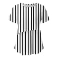 thumbnail image 6 of WAGUTH Women's Maternity Nursing Tops Striped Double Layer Breastfeeding Shirt Short Sleeve Stretch Pregnancy Tunic Blouses,Black,XXXL, 6 of 8