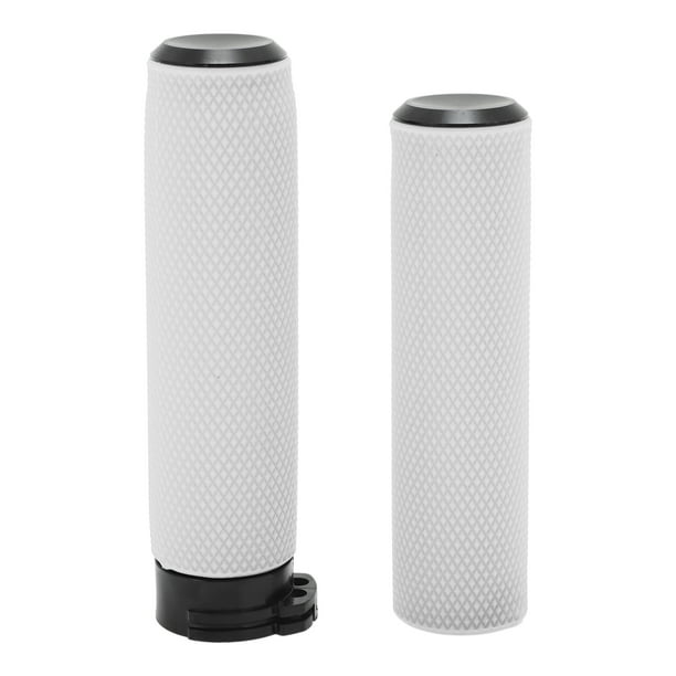 Kit de cubiertas de empuñaduras de motocicleta Unique Bargains de 1" 25mm 1.1" 28mm, empuñaduras de manillar de TPU antideslizantes para motocicleta, scooter, bicicleta y ATV, color blanco, 1 juego