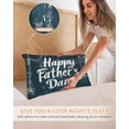 thumbnail image 5 of Hokiten Pillow Cases Standard Size Set of 2, Lumbar Pillow Covers, Happy Father's Day Satin Pillowcases with Zipper for Hair/Skin, Pillow Protector Cover, Dark Blue Shabby Wooden Grain 20x26 Inches, 5 of 6