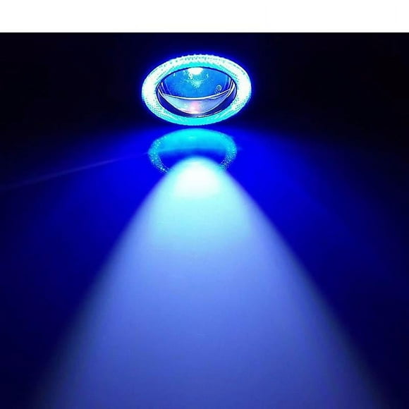 2 Car Fog Lights, Angel Eyes Type, Halo, Round, LED, Universal, Blue