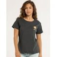 thumbnail image 2 of Roxy Women's The Sun Card Relaxed Fit Boyfriend Tee T-Shirt in Wash Black (Small, Wash Black), 2 of 6