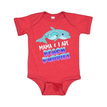 

Inktastic Mama and I Are Beach Buddies Cute Dolphins Gift Baby Boy or Baby Girl Bodysuit