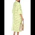 thumbnail image 2 of Vestido Bohemio con Cuello en V, Mangas Acampanadas y Bordado de Encaje para Mujer (2025) Amarillo XL, 2 of 9
