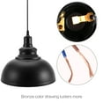 thumbnail image 4 of Lámpara E27 Lámparas De Metal Lámpara Colgante De Techo Lámpara Colgante Accesorio De Sombra Negro, 4 of 7
