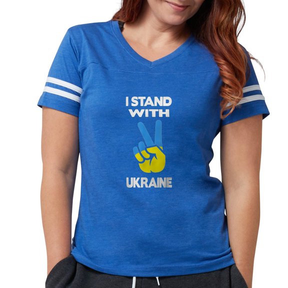 CafePress - Support Ukraine I Stand With Ukraine Ukrai T Shirt - Womens Football Shirt