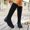 Black, variant on YOUYEDIAN Boots for Women Hign Top Fashion Block Heel Back Zipper Casual Warm Booties Comfy Fall Winter Outdoor Round Toe Walking Shoes