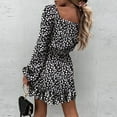 thumbnail image 4 of Qertyioot Mode Femmes hors Épaule Été Plage Courte Mini Robe, 4 of 6