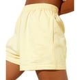 thumbnail image 1 of Diconna Women Loose Style Shorts, Solid Color Elastic High Waist Sweatpants, 1 of 4