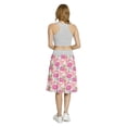 thumbnail image 5 of Women's Floral Flower Garden Peony and Rose A-line Printed Skirt Casual Wear, XL, Reseda Green Pale Pink, by Ambesonne, 5 of 6