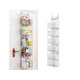 thumbnail image 1 of Organizador de despensa colgante de 6 estantes para sobre la puerta con bolsillos de plástico transparente - Blanco s202412244828, 1 of 3