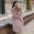 thumbnail image 3 of HTNBO Women's Long Puffer Jacket Casual Zip Up Quilted Hooded Thickened Warm Winter Padded Down Coat Outerwear, 3 of 3