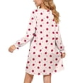 thumbnail image 6 of Auroural Girl'S Round Neck Long Sleeves Dress Homewear Sleeping Dress Kids, 6 of 9