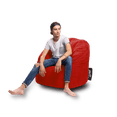 thumbnail image 1 of Sillón Puff Lounger Puff MX Gamuza Roja, 1 of 2