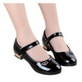 thumbnail image 5 of POIUYTR Girls Dress Shoes Mary Jane Shoes Fashion Bow Princess Wedding Party Flower Girl School Shoes Low Heel Flats for Little/Big Kids, 5 of 5