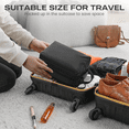thumbnail image 6 of Large Travel Toiletry Bag for Men and Women, PU Leather Water Resistant Shaving Bag for Toiletries Accessories, Hanging Storage Bag Dopp Kit Travel Bag for Cosmetics Toiletries Brushes Tools, Black, 6 of 7