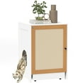 thumbnail image 1 of PawHut Cat Litter Box Enclosure, Hidden Litter Box Furniture, Oak, 1 of 9