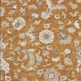 thumbnail image 3 of HomeRoots 679006 10 x 14 ft. Rust Gray & Beige Floral Transitional Washable Machine Made Rectangle Area Rug with UV Protection, 3 of 9