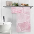 thumbnail image 5 of Coolnut Pink Butterfly Print Bath Towels Set - 1 Bath Towel 1 Washcloth Extra Absorbent 100% Cotton Towels, Super Soft Bathroom Towels for Home, Hotel Washcloth Gift, 5 of 7