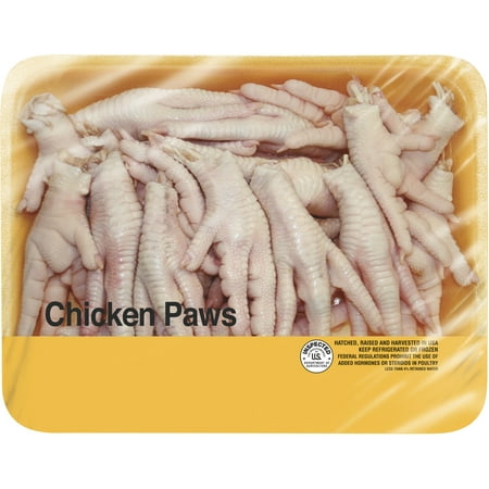 Fresh Chicken Paws (feet), 5g Protein per 1 oz Serving, 1.1 - 1.75 lb Tray
