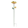 thumbnail image 2 of Metal Flower Bird Feeder Stake,Decorative Bird Feeder for Outdoor Garden,Weatherproof Metal Flower Tray Feeder,Easy Install Ground Stake,Attract Wild Birds,Yard Ornament, 2 of 5