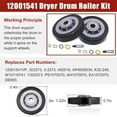 thumbnail image 4 of 12001541 303373K Dryer Drum Roller Kit，WP6-3700340 Dryer Idler Pulley，WP33002535 Dryer Drum Belt，Fit For Maytag/Kenmore/Crosley Clothes Dryer Parts, 4 of 6